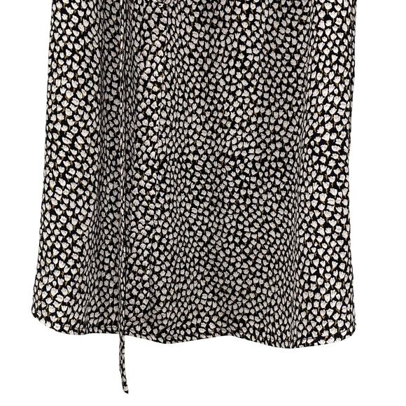 LOFT Black Blouson Dress White Floral long sleeves size S Petite NWT - Picture 7 of 9